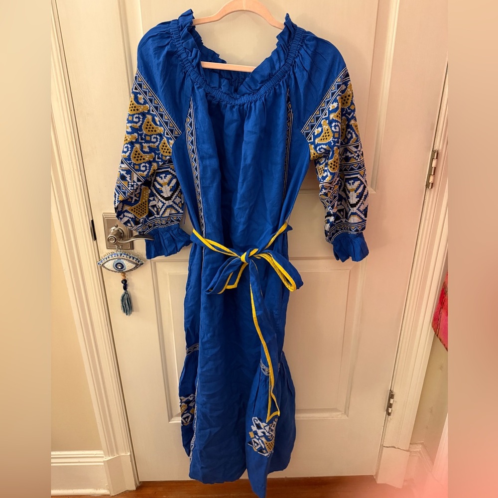 Printfresh + Pencil & Paper Co. Lillian dress embroidered hens